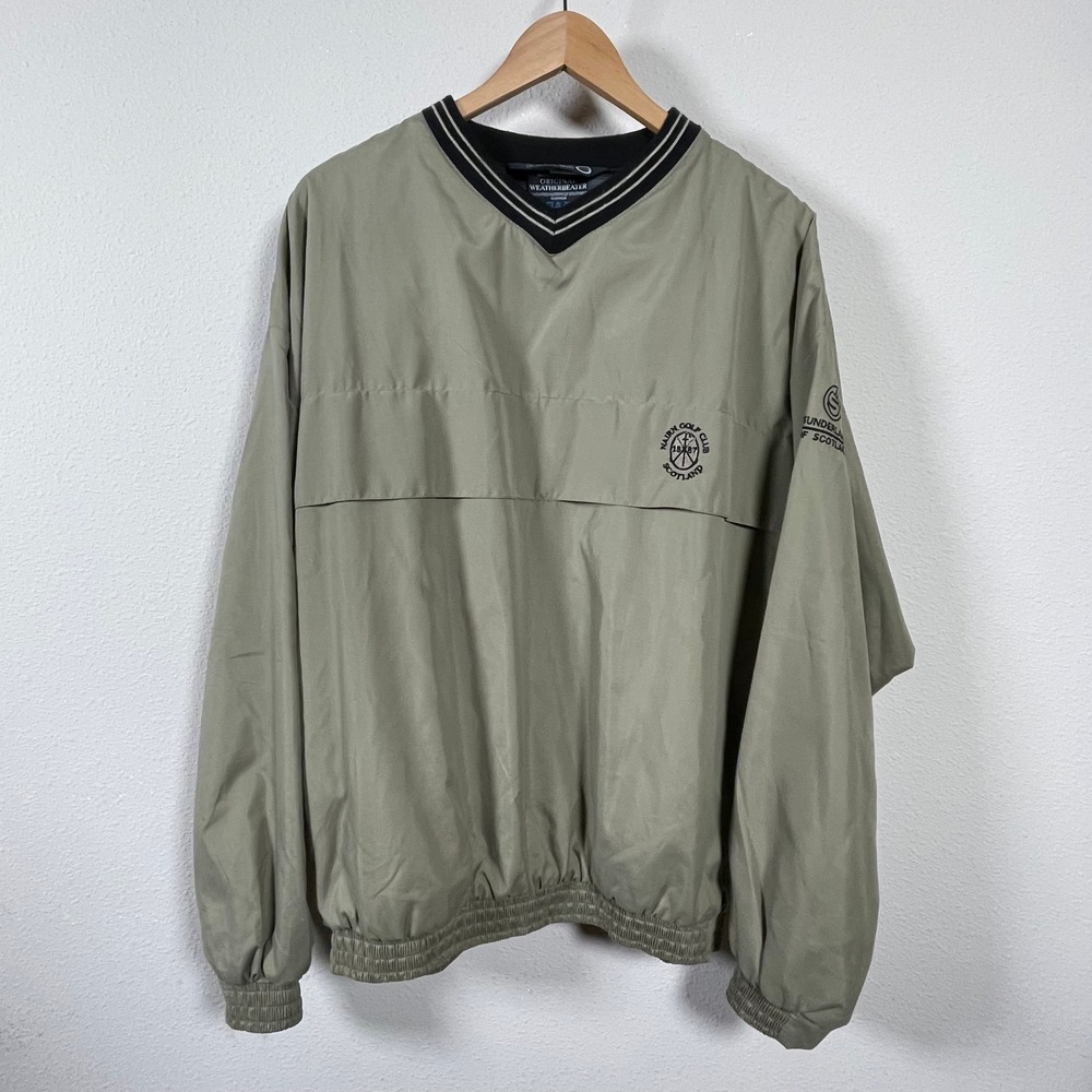 Sunderland of Scotland Weatherbeater Golf Windshirt Mens XL Green Waterproof